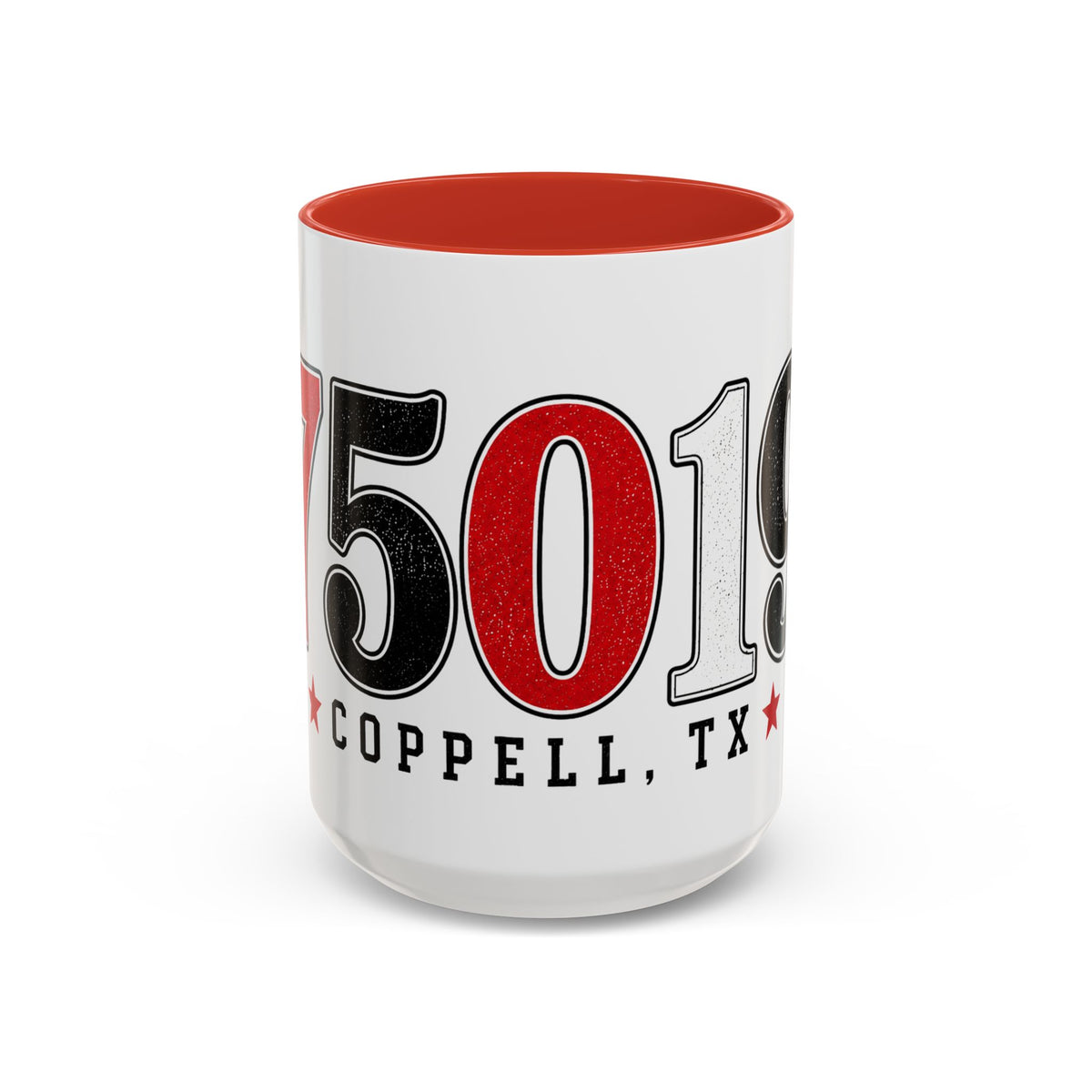 75019 Coppell TX Coffee Mug | Varsity Zip Code Mug | Red Black White Coffee Cup | Coppell Texas Gift