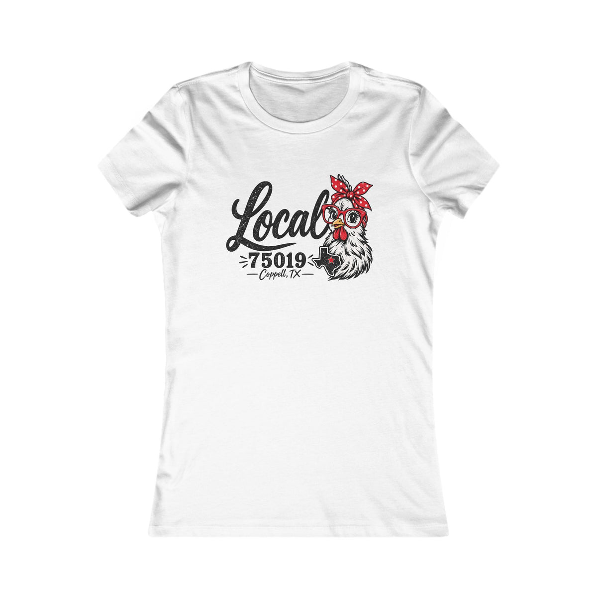 Local 75019 Chicken Graphic Tee — Women's Cute Farmhouse Shirt