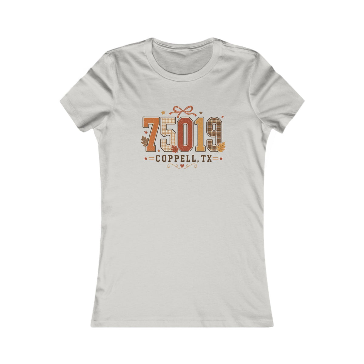 75019 Coppell TX Shirt | Fall Plaid Zip Code Tee | Coppell Texas Fall Shirt | Womens Graphic T-Shirt