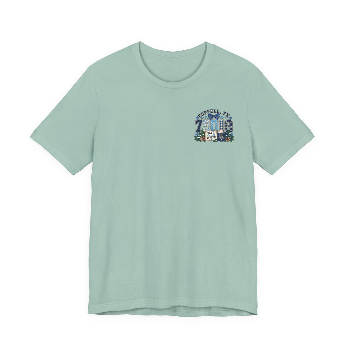 75019 Baby It's Cold in Texas Shirt | Coppell TX Winter Tee | Zip Code Snowflake Shirt | Womens Graphic T-Shirt