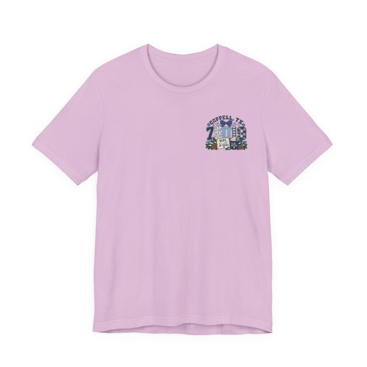 75019 Baby It's Cold in Texas Shirt | Coppell TX Winter Tee | Zip Code Snowflake Shirt | Womens Graphic T-Shirt