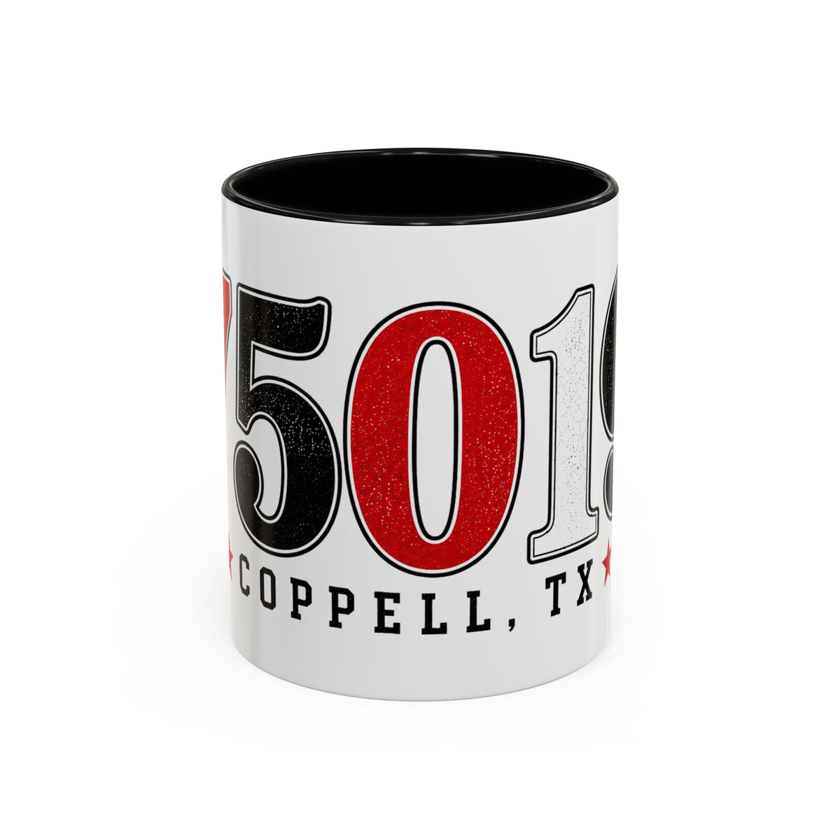 75019 Coppell TX Coffee Mug | Varsity Zip Code Mug | Red Black White Coffee Cup | Coppell Texas Gift