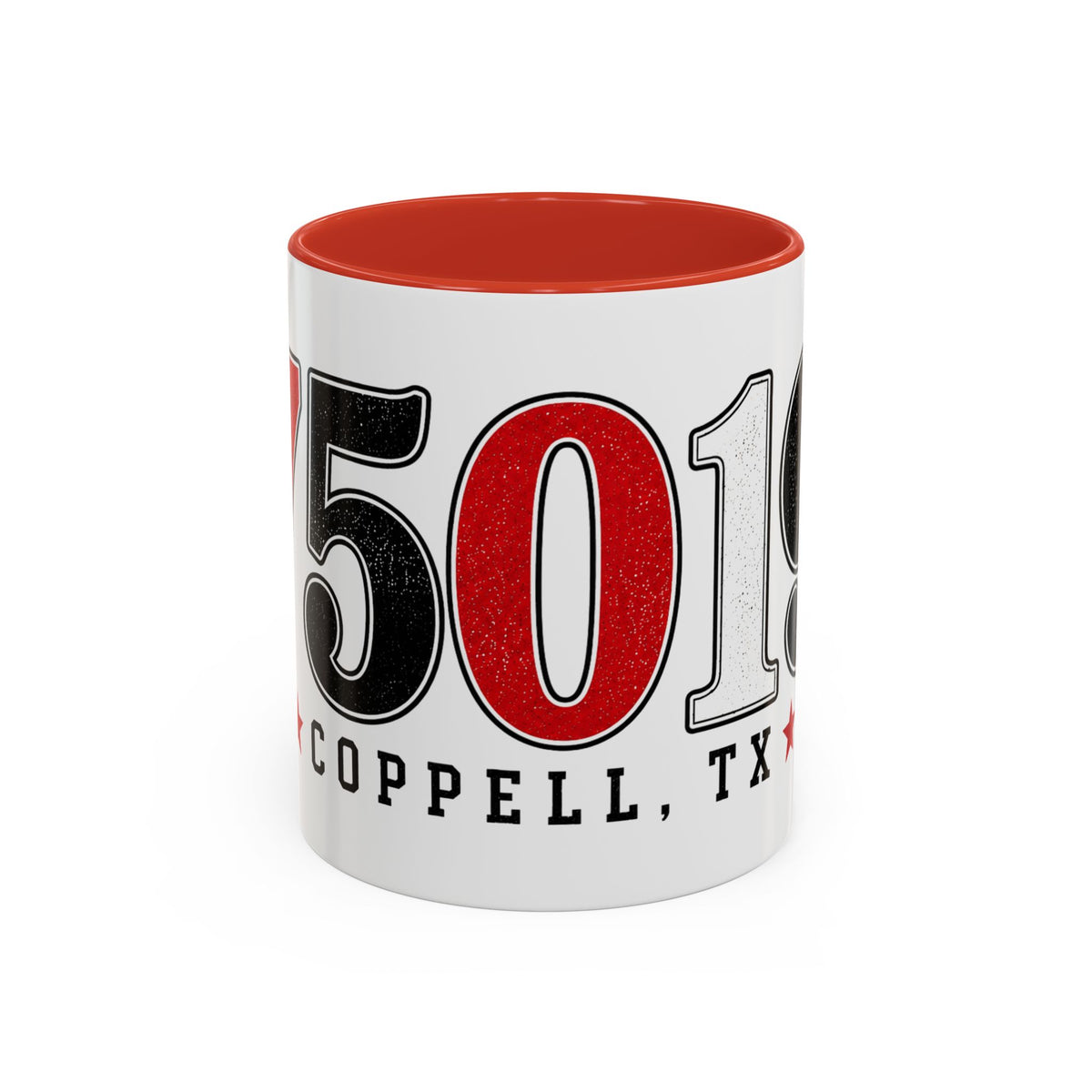 75019 Coppell TX Coffee Mug | Varsity Zip Code Mug | Red Black White Coffee Cup | Coppell Texas Gift