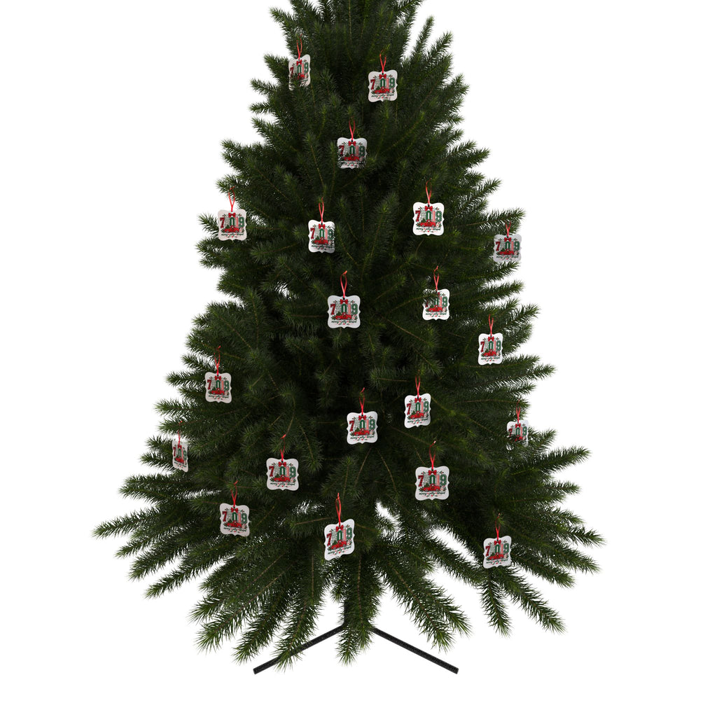 75019 Merry Jolly Blessed Ornament | Coppell TX Christmas Ornament | Aluminum Holiday Ornament | Coppell Texas Gift
