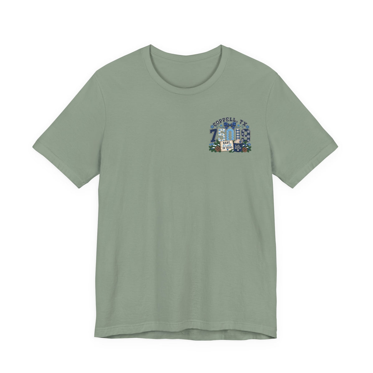 75019 Baby It's Cold in Texas Shirt | Coppell TX Winter Tee | Zip Code Snowflake Shirt | Womens Graphic T-Shirt