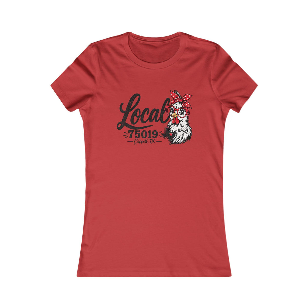Local 75019 Chicken Graphic Tee — Women's Cute Farmhouse Shirt