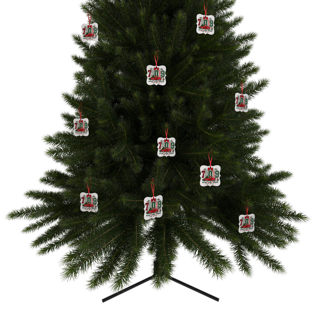 75019 Merry Jolly Blessed Ornament | Coppell TX Christmas Ornament | Aluminum Holiday Ornament | Coppell Texas Gift