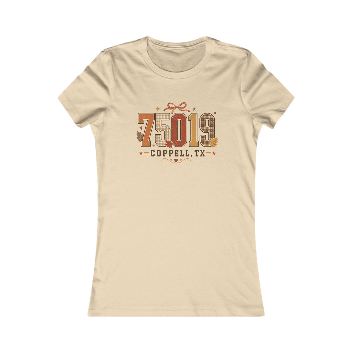 75019 Coppell TX Shirt | Fall Plaid Zip Code Tee | Coppell Texas Fall Shirt | Womens Graphic T-Shirt