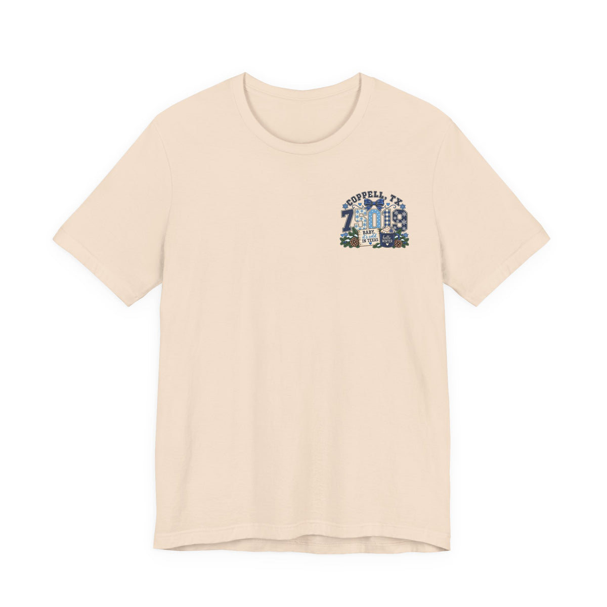 75019 Baby It's Cold in Texas Shirt | Coppell TX Winter Tee | Zip Code Snowflake Shirt | Womens Graphic T-Shirt