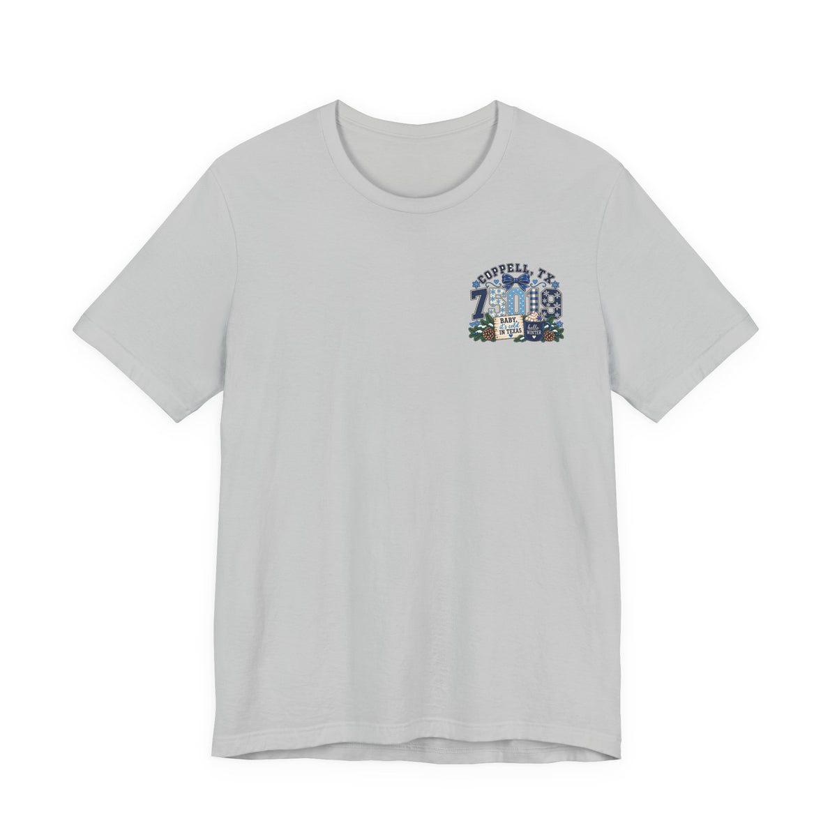 75019 Baby It's Cold in Texas Shirt | Coppell TX Winter Tee | Zip Code Snowflake Shirt | Womens Graphic T-Shirt